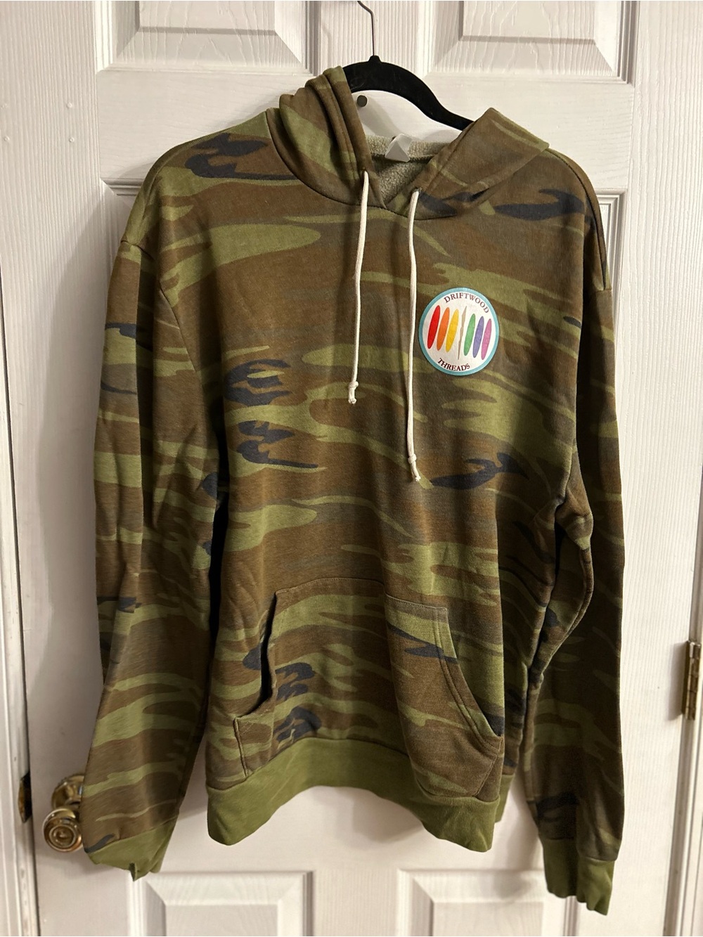Alternative Men's Camo Crewneck Hoodie - Olive Green